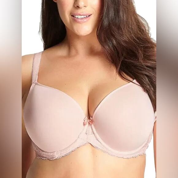 Sculptresse by Panache 38FF Sasha Molded Plunge T-Shirt Bra Soft Pink NEW - Picture 1 of 12